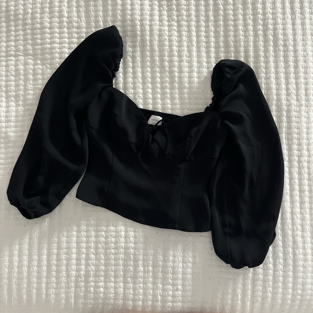Wilfred Black Puff Sleeve Blouse